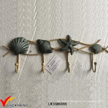 Seashell Vintage Metal Handmade Decorative Wall Hooks